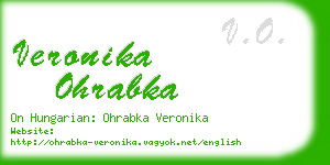 veronika ohrabka business card